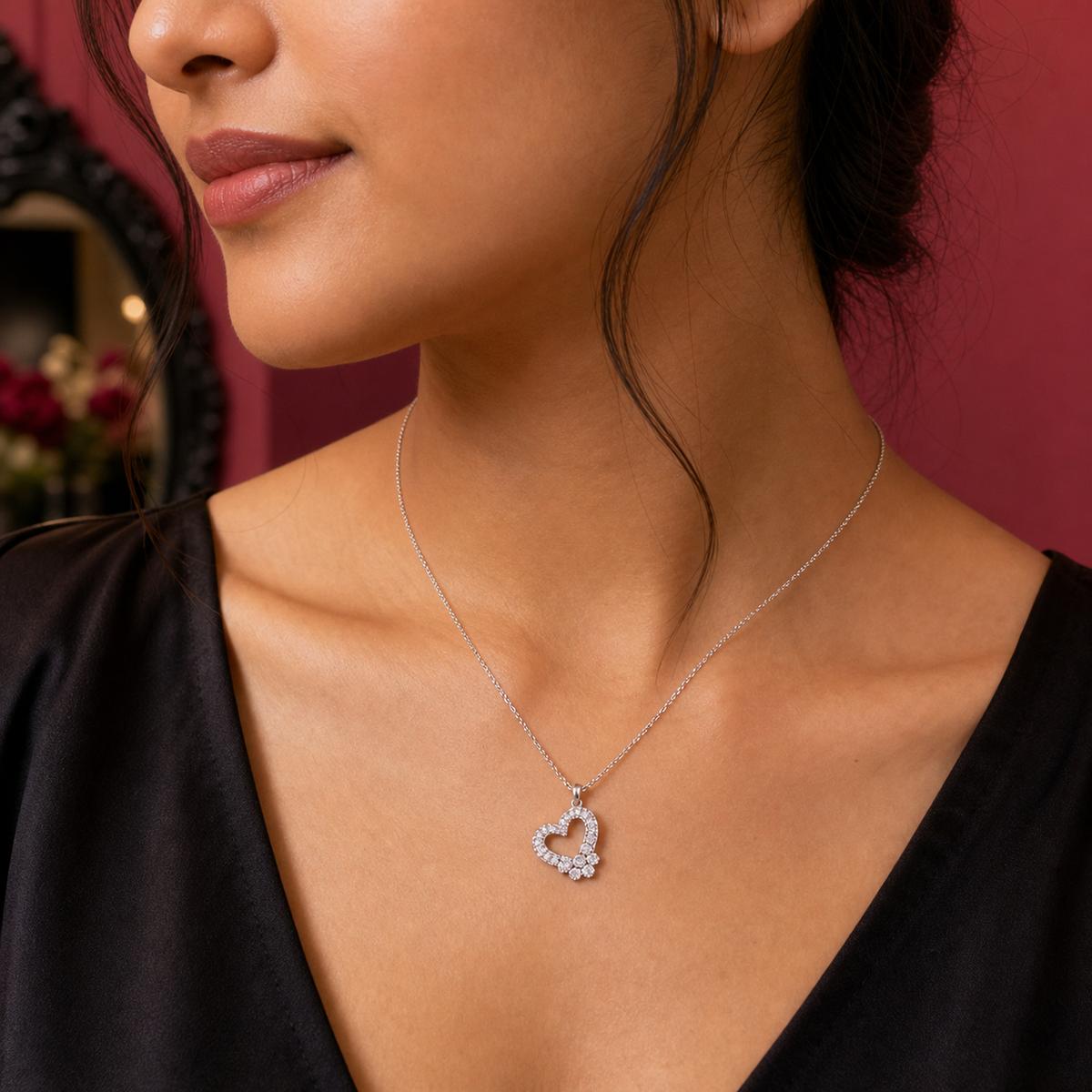 Silver Amora Heart Cascade Pendant product image 6