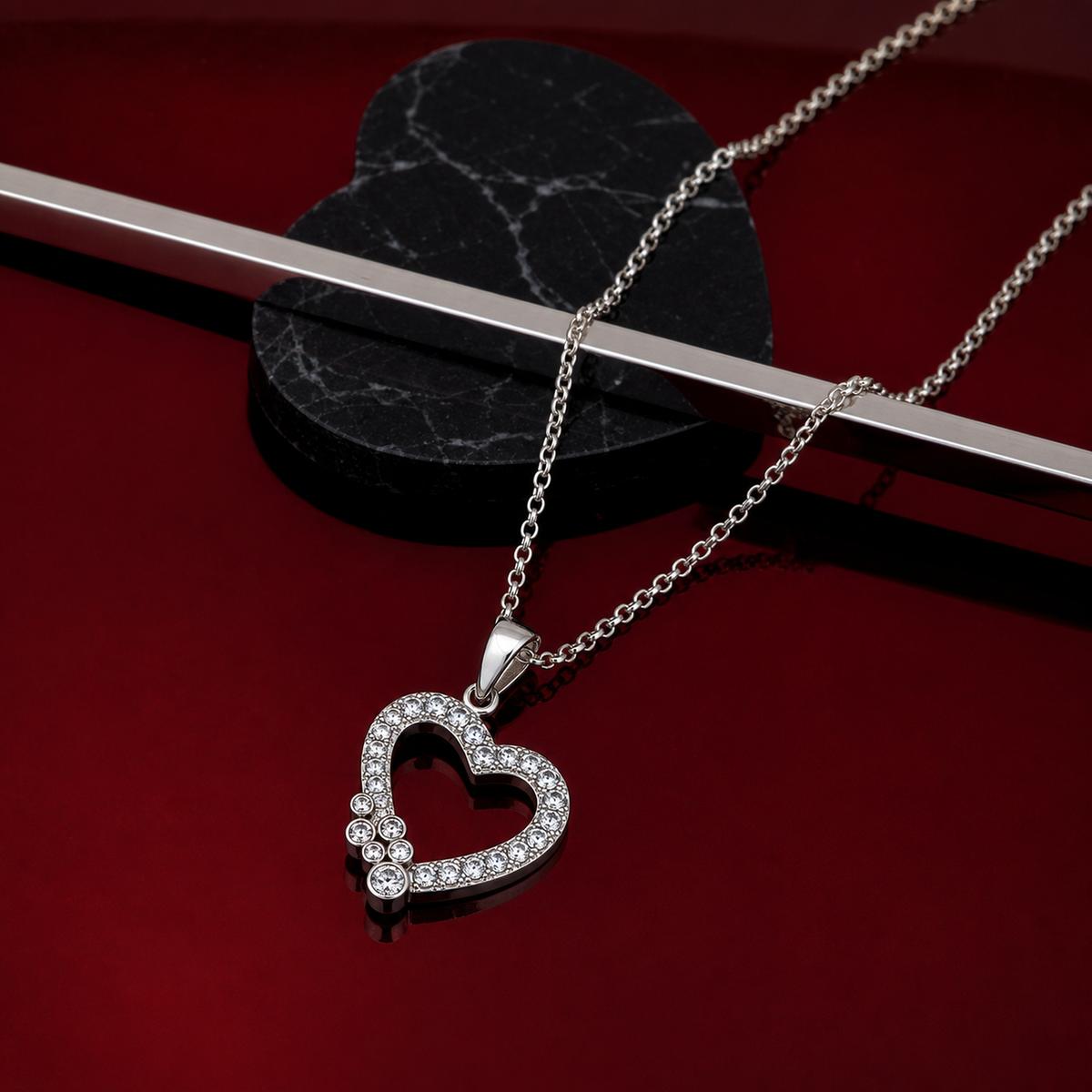 Silver Amora Heart Cascade Pendant product image 3