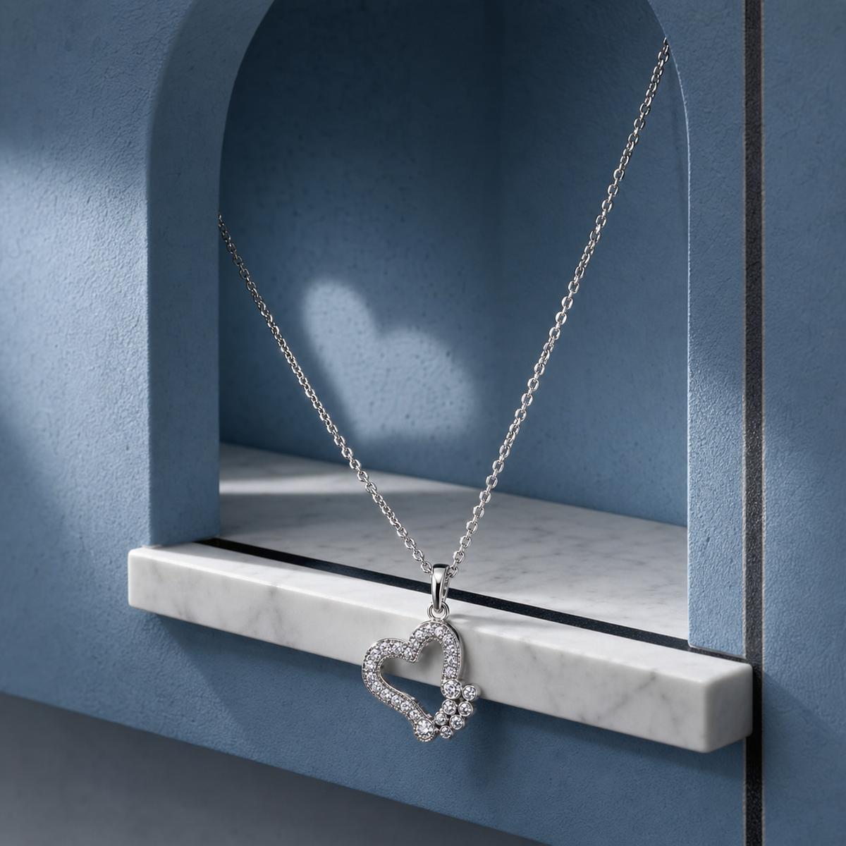Silver Amora Heart Cascade Pendant product image 4