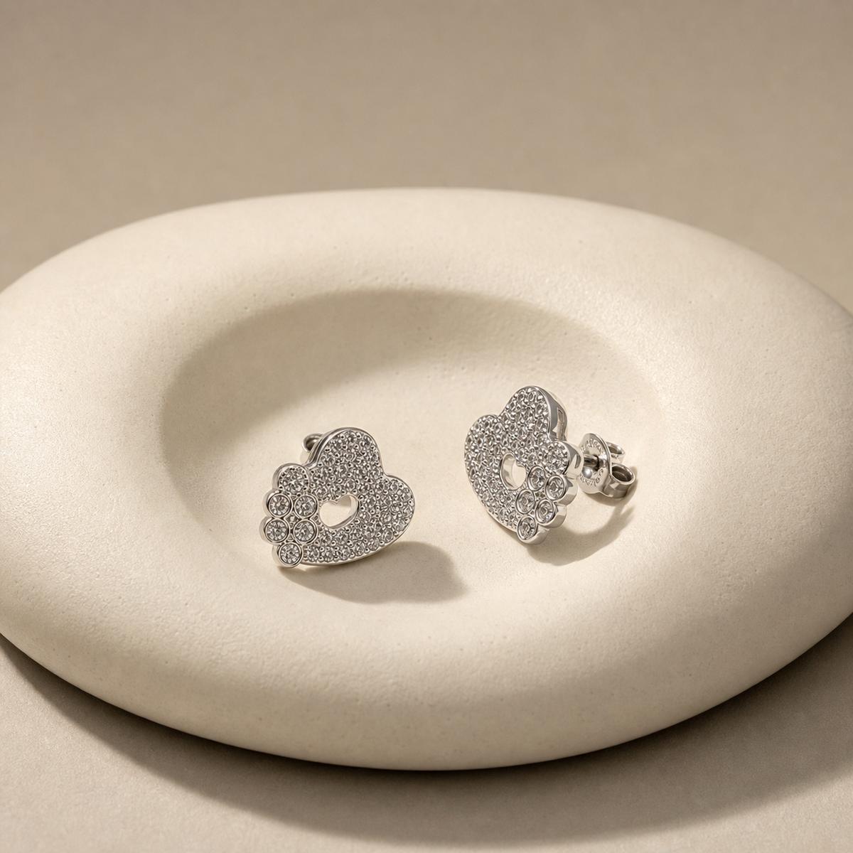 Silver Amora Open Heart Earrings product image 4