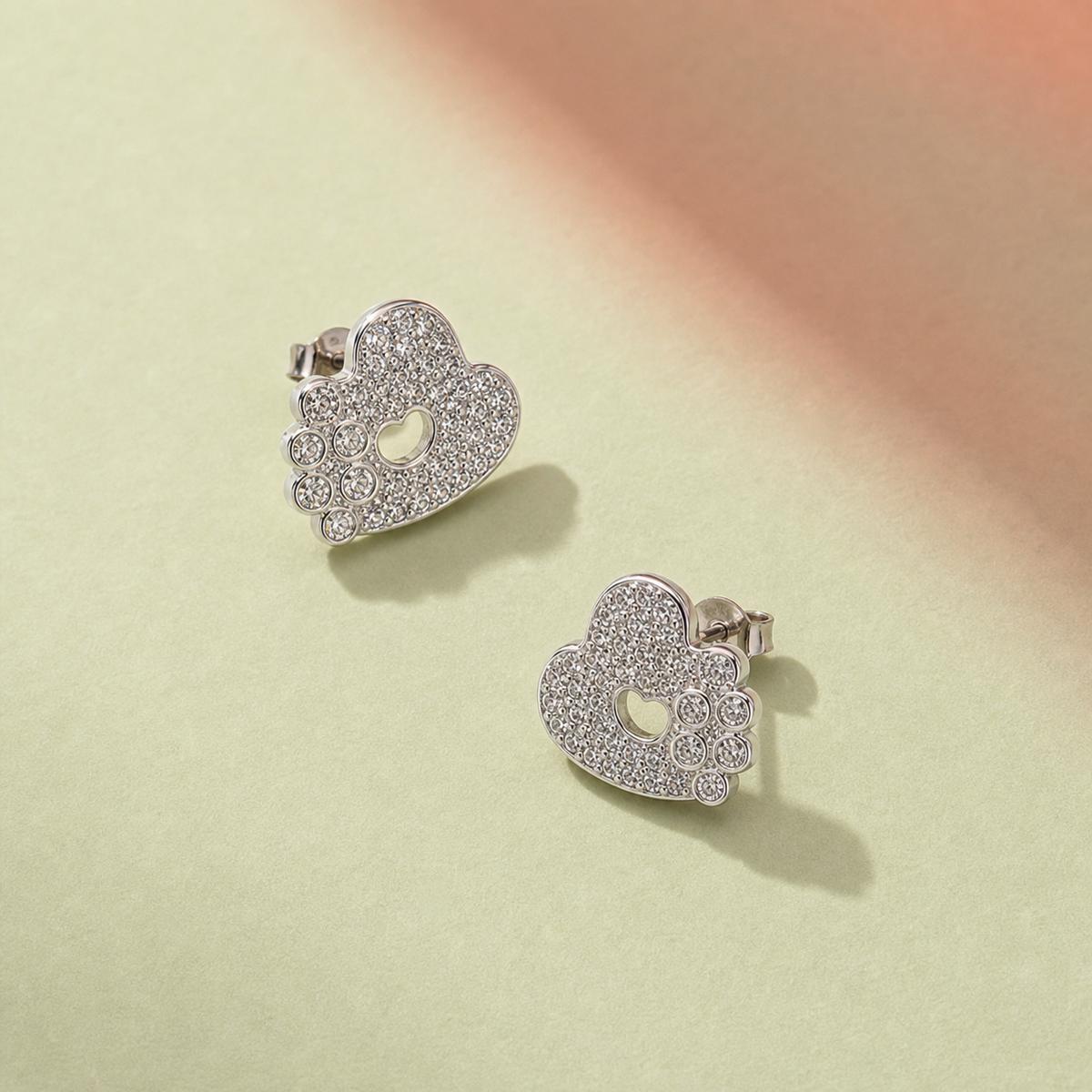 Silver Amora Open Heart Earrings product image 5