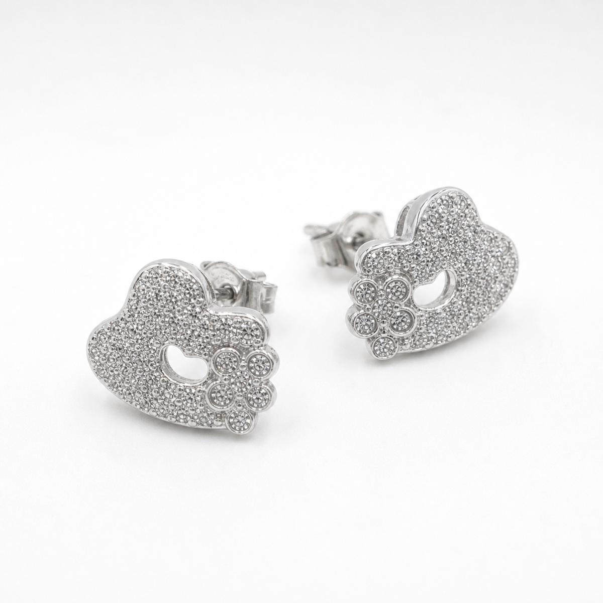 Silver Amora Open Heart Earrings product image 2