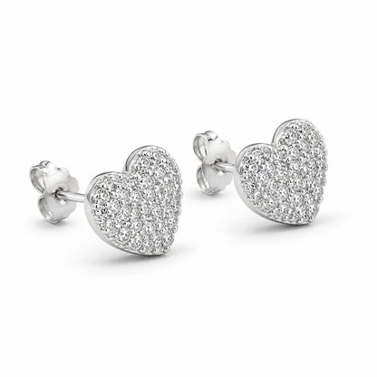 Silver Amora Pave Heart Earrings product image 5