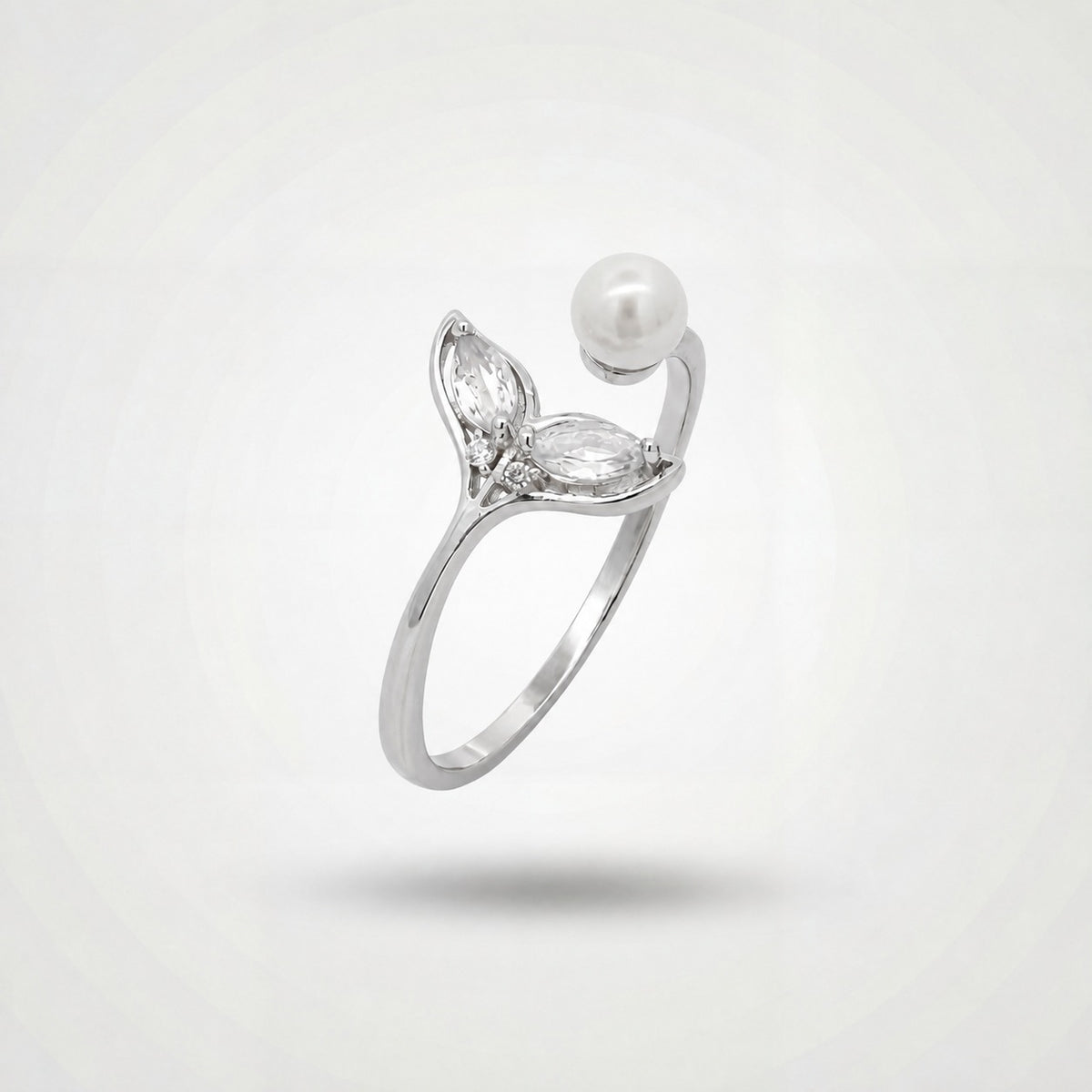 Silver Adjustable Aqua Bloom Ring product image 1