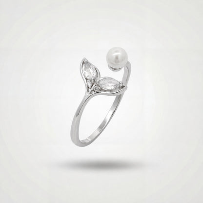 Silver Adjustable Aqua Bloom Ring product image 1