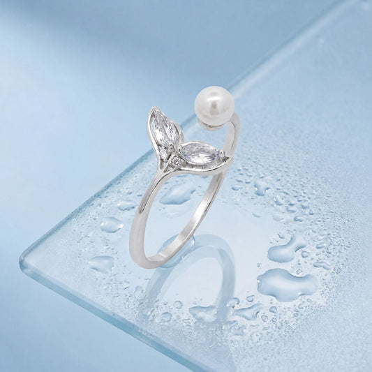 Silver Adjustable Aqua Bloom Ring product image 2