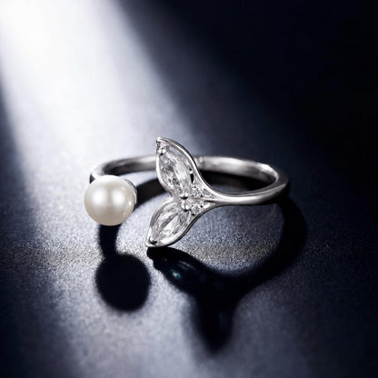 Silver Adjustable Aqua Bloom Ring product image 3