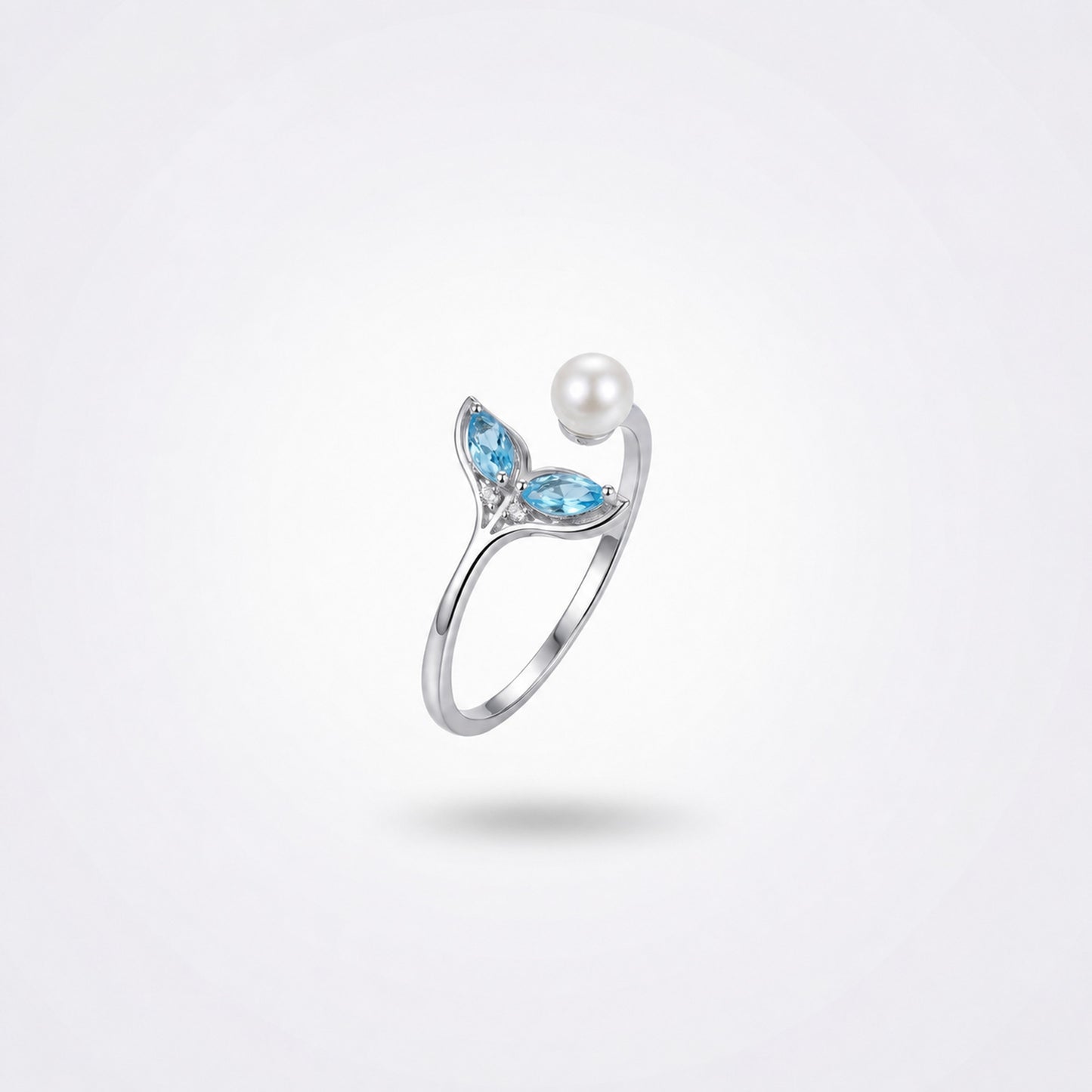 Silver Aqua Halo Ring product image 2