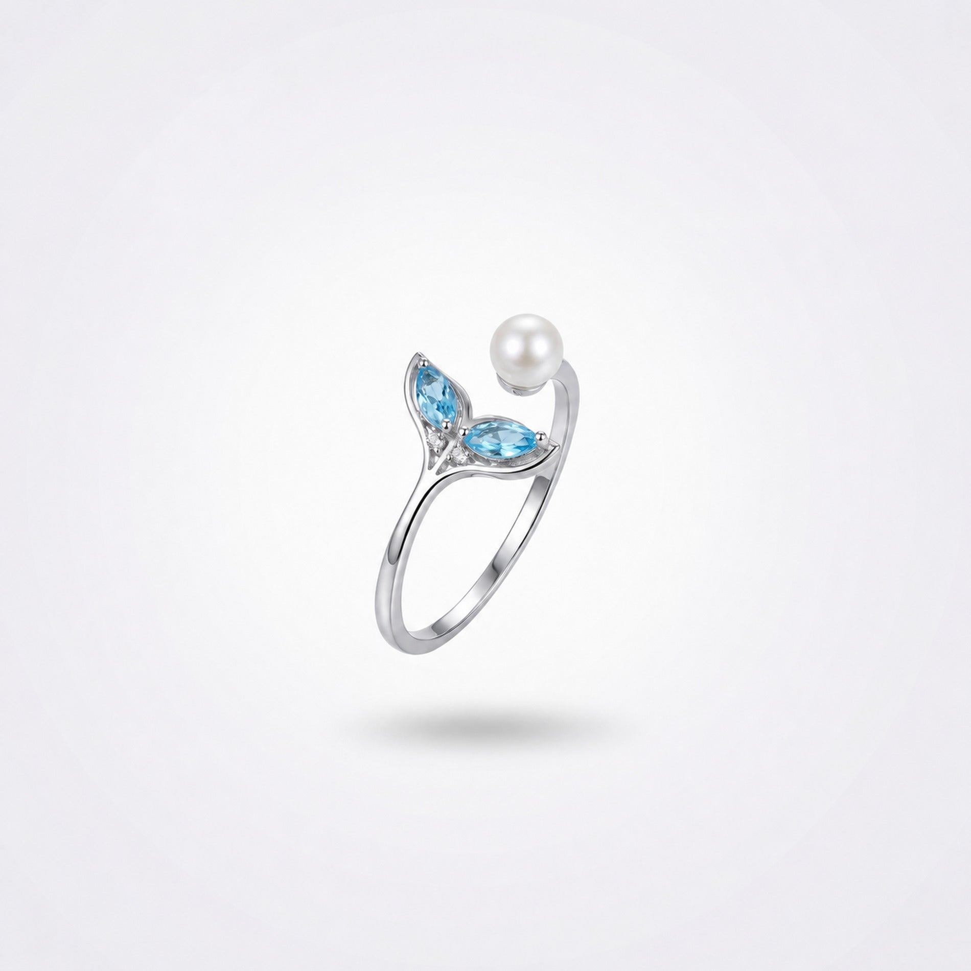 Silver Aqua Halo Ring product image 2