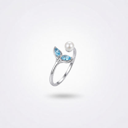 Silver Aqua Halo Ring product image 2