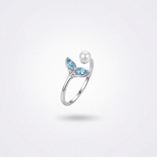 Silver Aqua Halo Ring product image 2