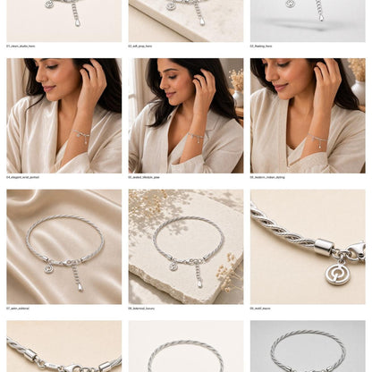 Silver Aria Twist Bracelet product image 13