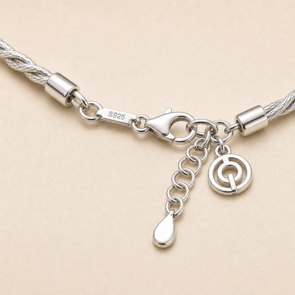 Silver Aria Twist Bracelet design detail
