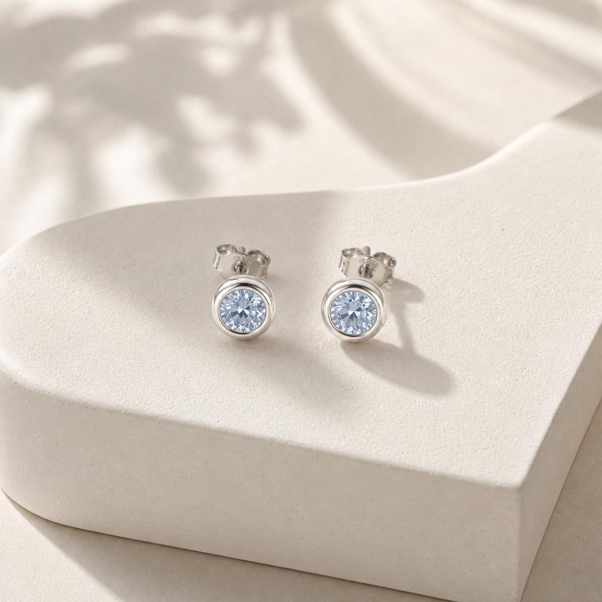 Silver Astra Bezel Earrings product image 4