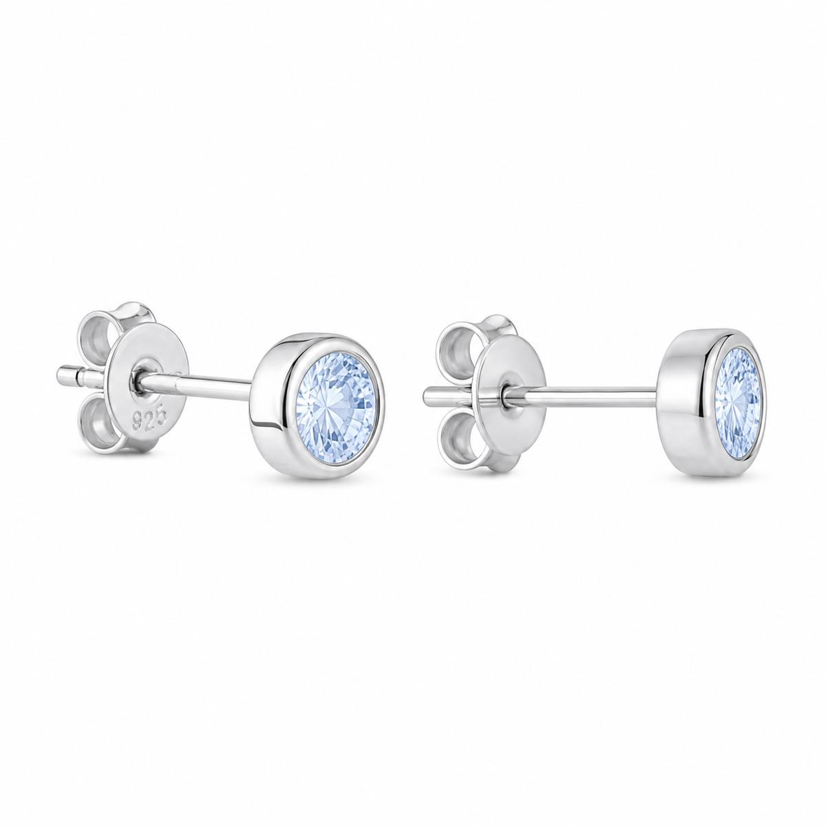 Silver Astra Bezel Earrings product image 3
