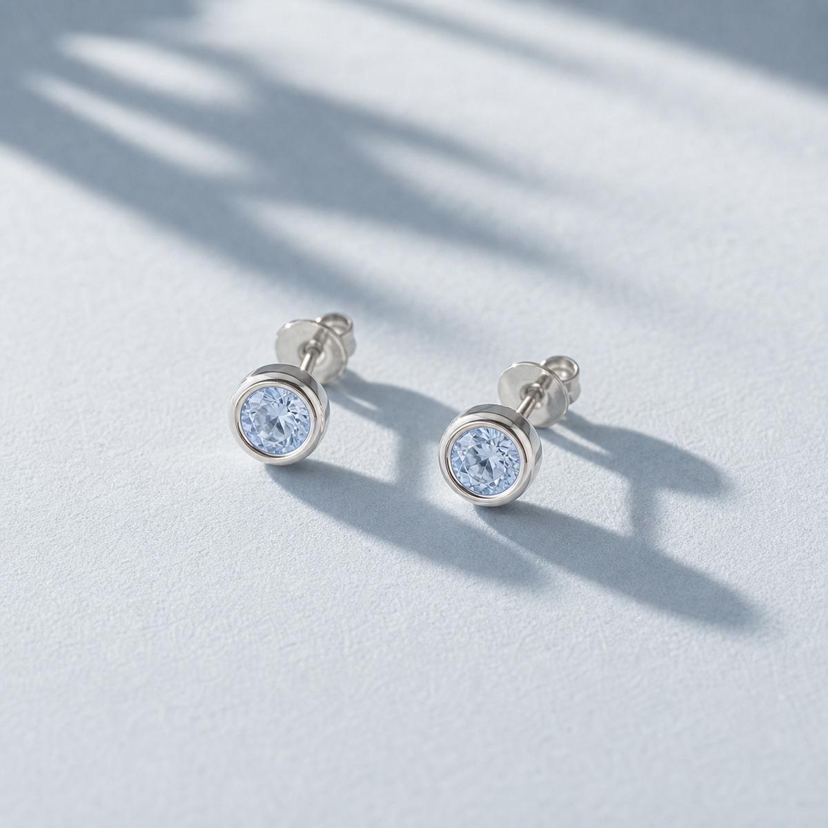 Silver Astra Bezel Earrings product image 5