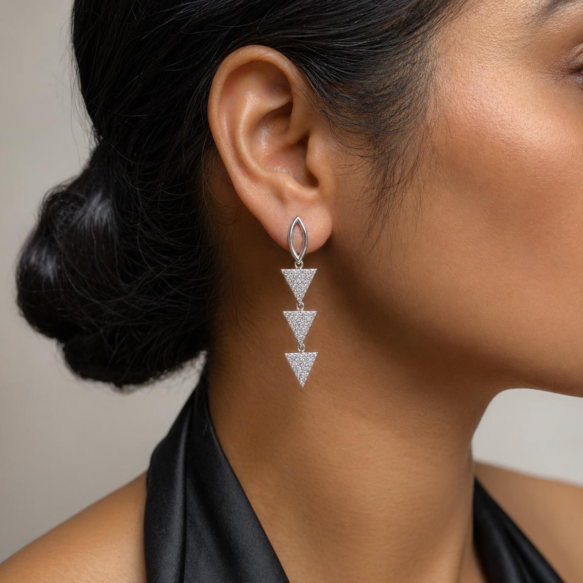 Silver Astra Cascade Earrings product image 7