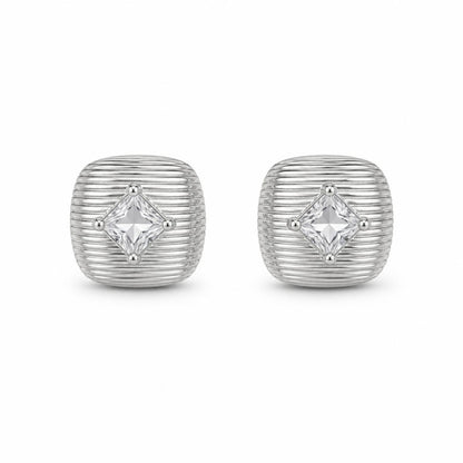 Silver Astra Ridge Dome Earrings product image 1