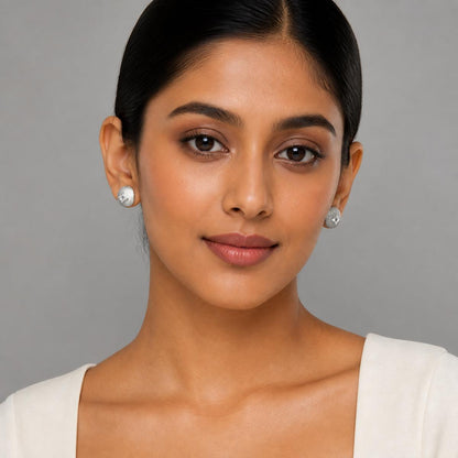 Silver Astra Ridge Dome Earrings product image 4