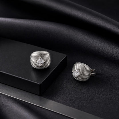 Silver Astra Ridge Dome Earrings product image 5