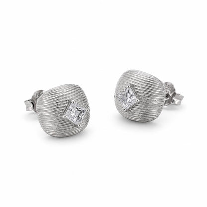 Silver Astra Ridge Dome Earrings product image 6