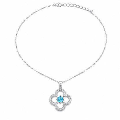 Silver Azure Clover Pendant product image 1