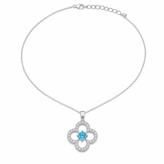 Silver Azure Clover Pendant product image 1