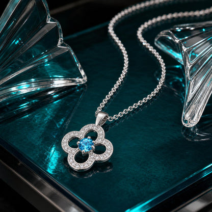 Silver Azure Clover Pendant product image 3
