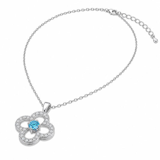 Silver Azure Clover Pendant product image 2