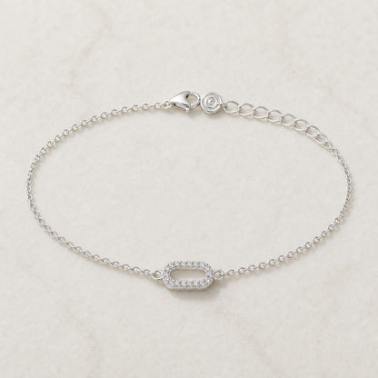 Silver Baguette Frame Anklet product image 1