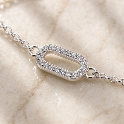 Silver Baguette Frame Anklet product image 7