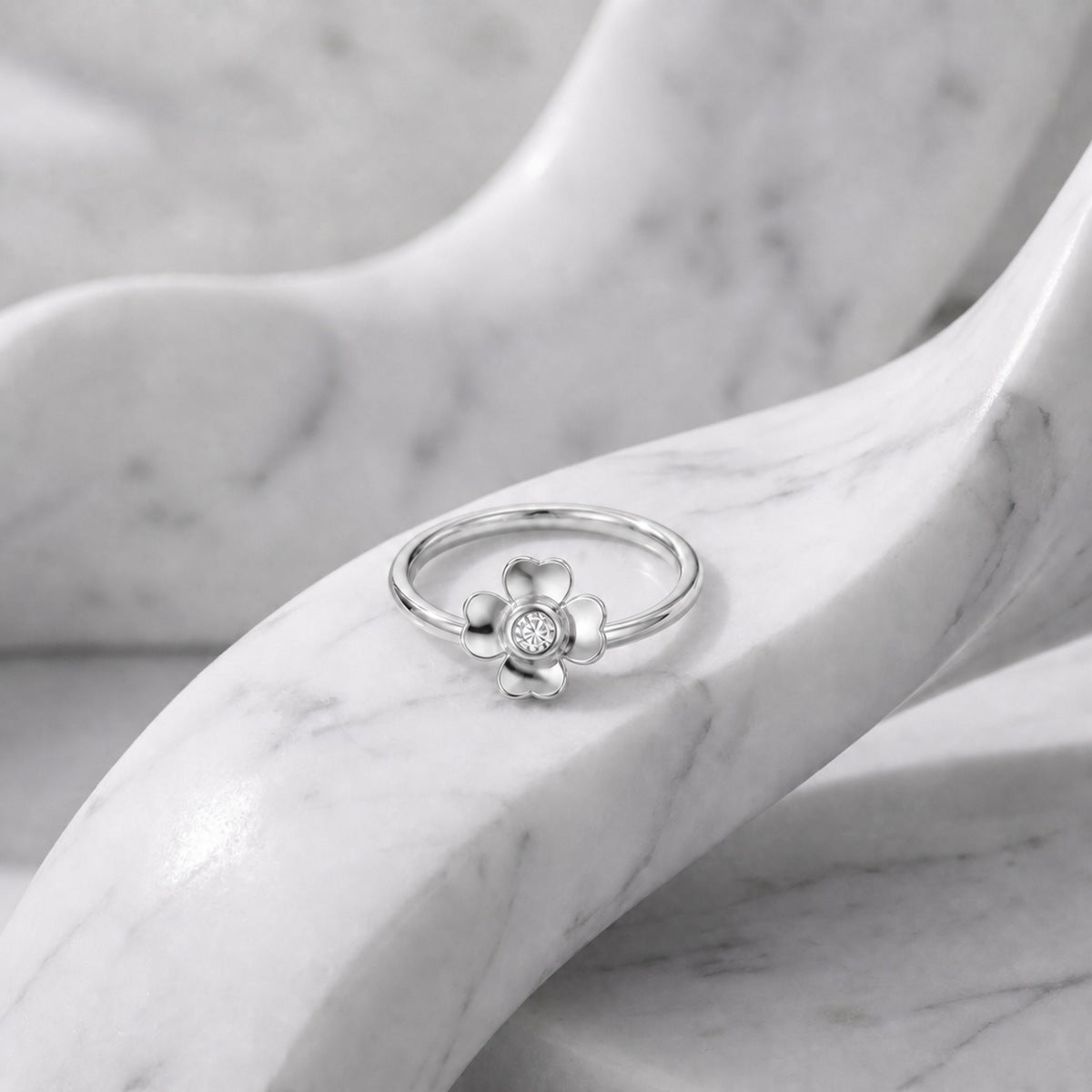 Silver Blossom Charm Ring product image 3