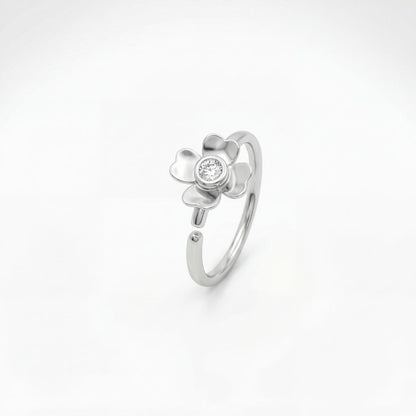 Silver Blossom Charm Ring product image 1