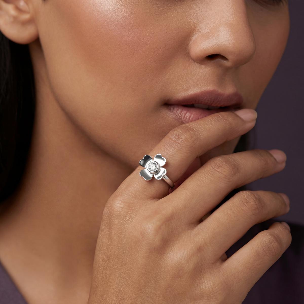 Silver Blossom Charm Ring product image 5