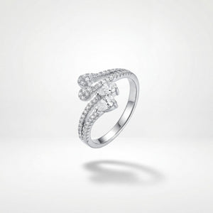 Silver Adjustable Blush Teardrop Ring product image 1