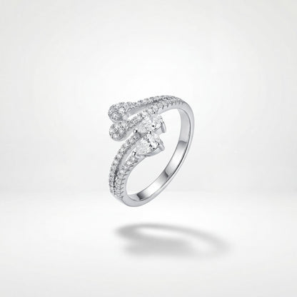 Silver Adjustable Blush Teardrop Ring product image 1