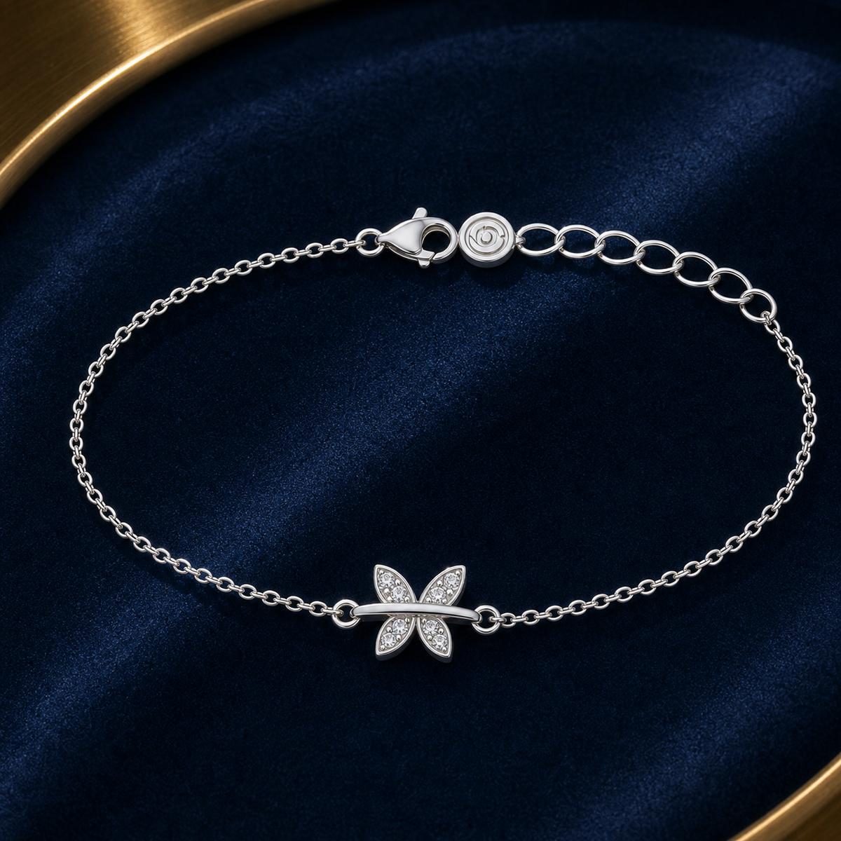 Silver Butterfly Spark Anklet product image 3