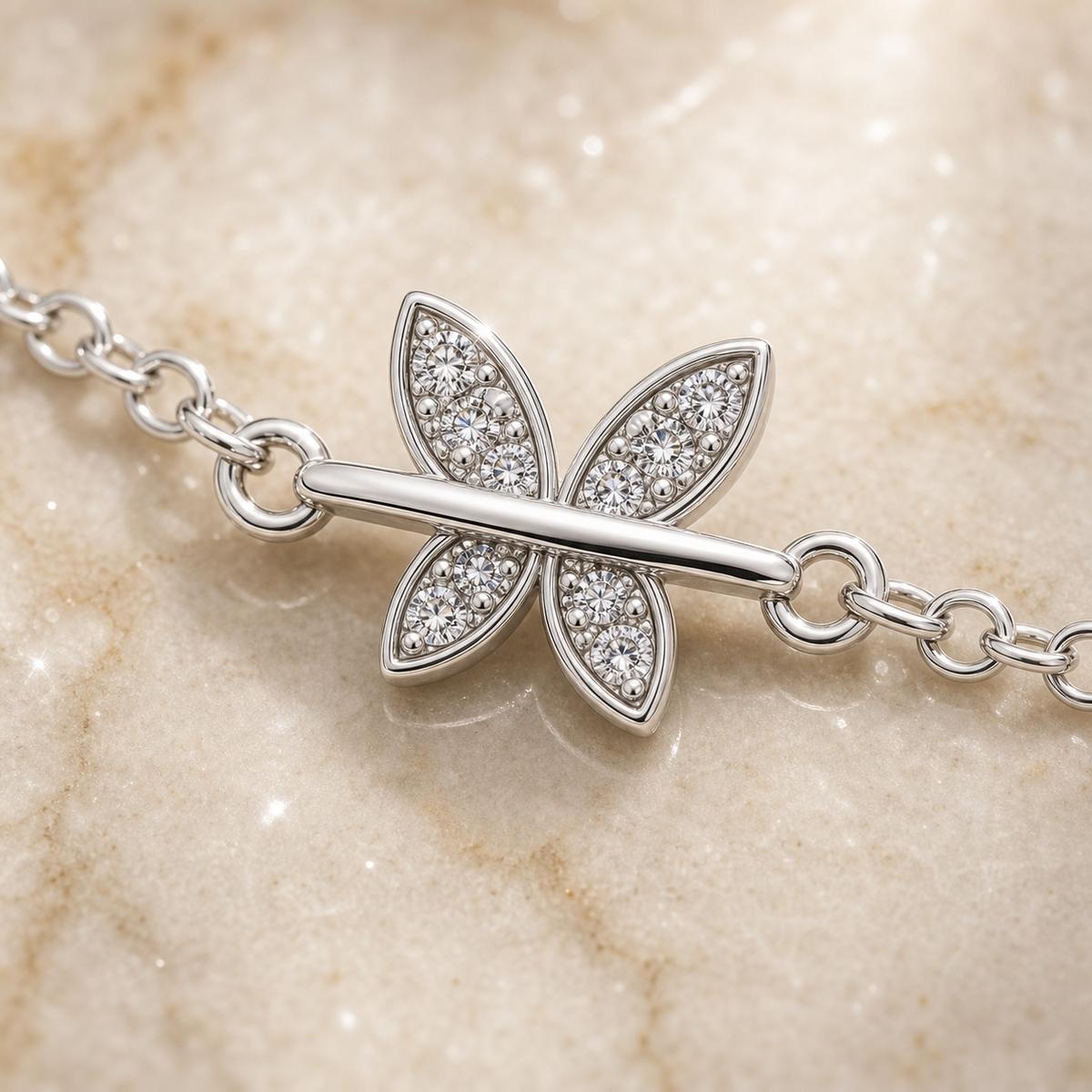 Silver Butterfly Spark Anklet product image 7