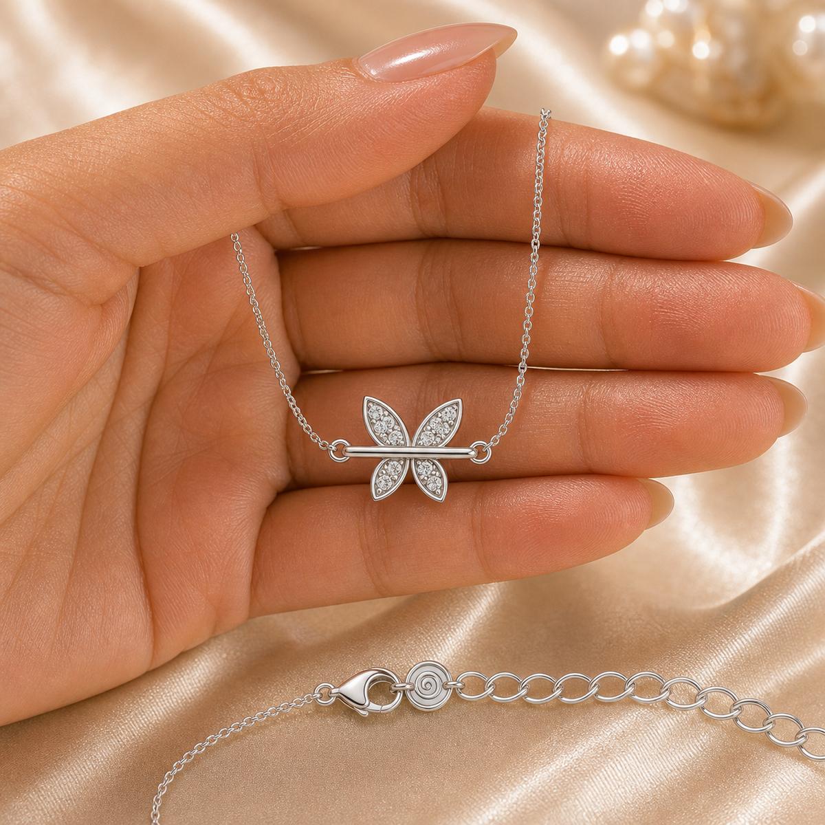 Silver Butterfly Spark Anklet product image 10