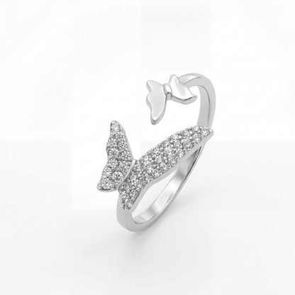 Silver Adjustable Butterfly Spark Ring product image 1