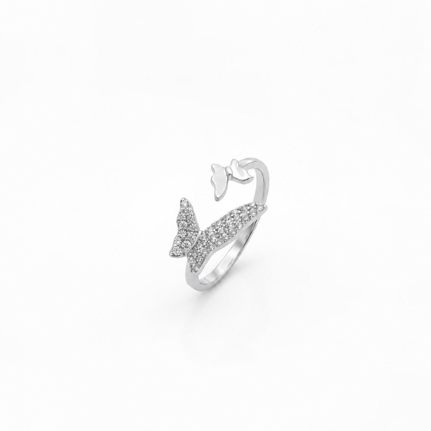 Silver Adjustable Butterfly Spark Ring product image 6