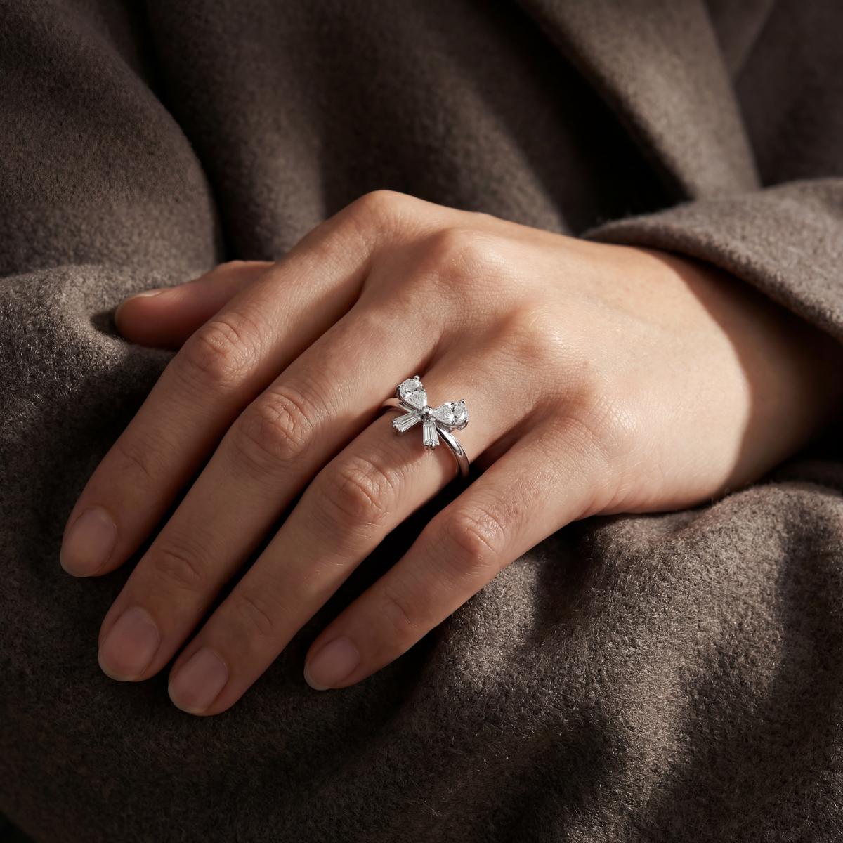 Silver Celeste Bloom Ring design detail
