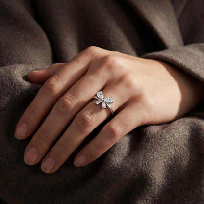 Silver Celeste Bloom Ring design detail