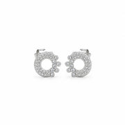 Silver Celeste Crescent Cluster Earrings product image 1