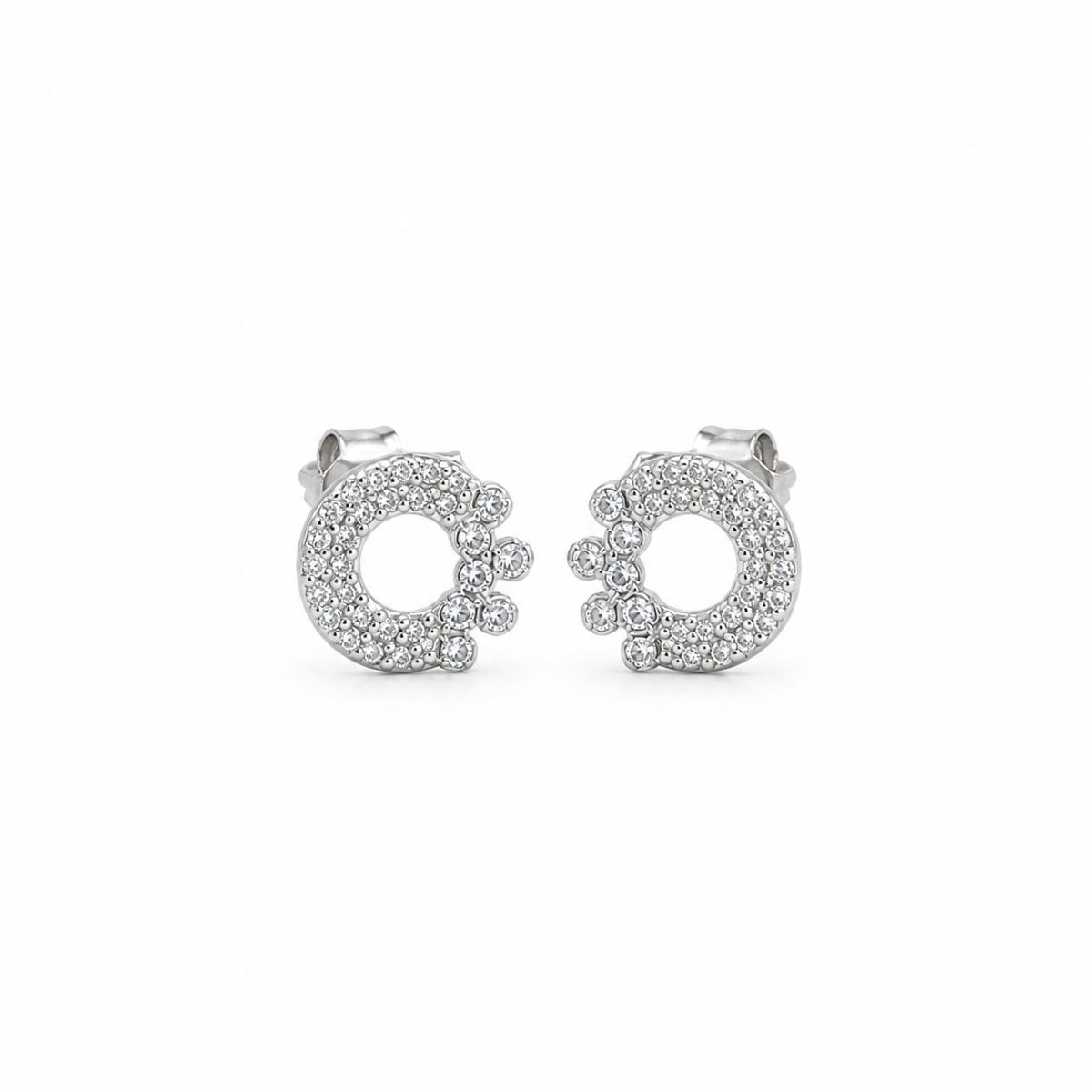 Silver Celeste Crescent Cluster Earrings product image 1