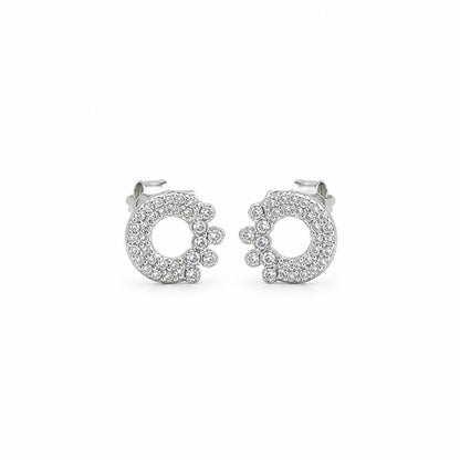 Silver Celeste Crescent Cluster Earrings product image 1