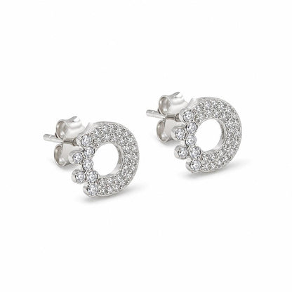 Silver Celeste Crescent Cluster Earrings product image 6