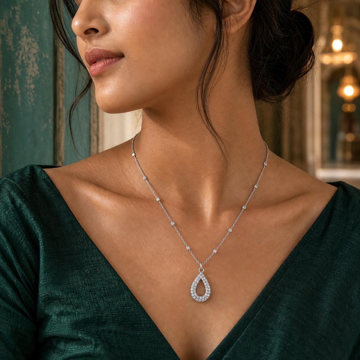 Silver Celeste Dewdrop Pendant product image 6