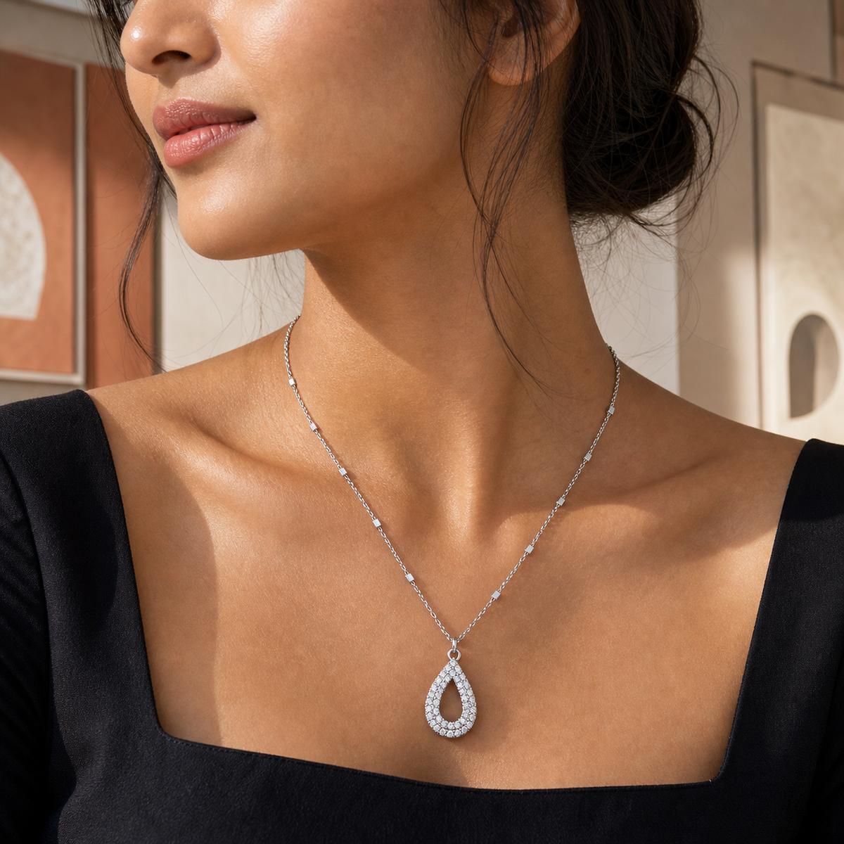 Silver Celeste Dewdrop Pendant product image 8