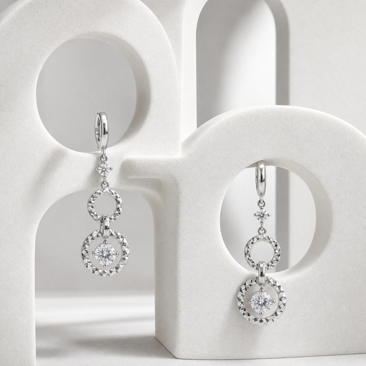 Silver Celeste Orbit Earrings product image 4